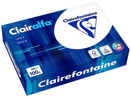 1950C : Papel fotocopiadora clairefontaine clairalfa din a4 100 g pacote de 500 folhas