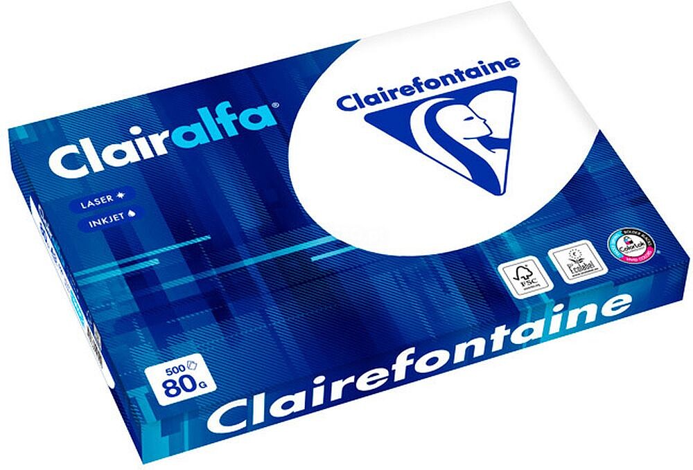 Papel fotocopiadora clairefontaine clairalfa din a3 80 g pacote de 500 folhas 1969C