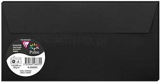 26835C : Sobre clairefontaine pollen 110x220 mm negro pack d...