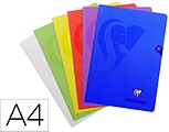 Libreta clairefontaine din a4 48 hojas polipropileno cuadro 4 mm colores surtidos 303164C