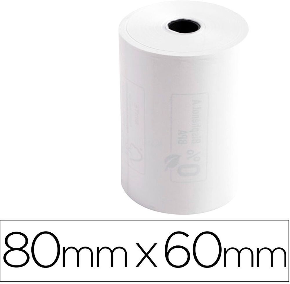 Rolo calculadora exacompta termico 80 mm x 60 mm 48 g/m2 43804E