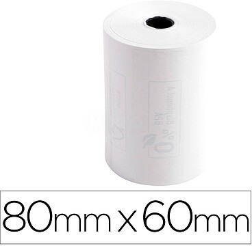 43804E : Rolo calculadora exacompta termico 80 mm x 60 mm 48 g/m2