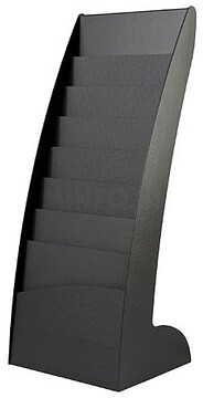 285.01 : EXPOSITOR PAPERFLOW DE SOLO COM 8 COMPARTIMENTOS NA COR PRETO 1083 X 350 X 443 MM