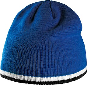 KP515 Gorro com faixa em contraste tam: One Size cor: Royal ...