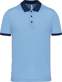 PA489 Polo piqué Performance de homem tam: S cor: Sky Blue/...