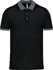 PA489 Polo piqué Performance de homem tam: 3XL cor: Black/ ...