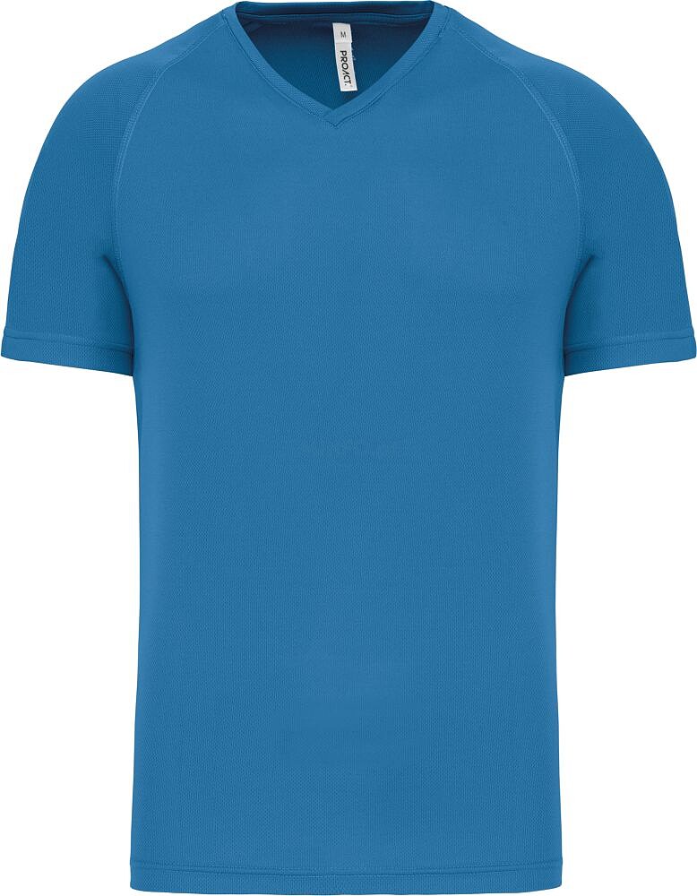 T-shirt de desporto de homem com decote V de manga curta PA476