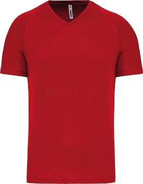 T-shirt de desporto de homem com decote V de manga curta PA476