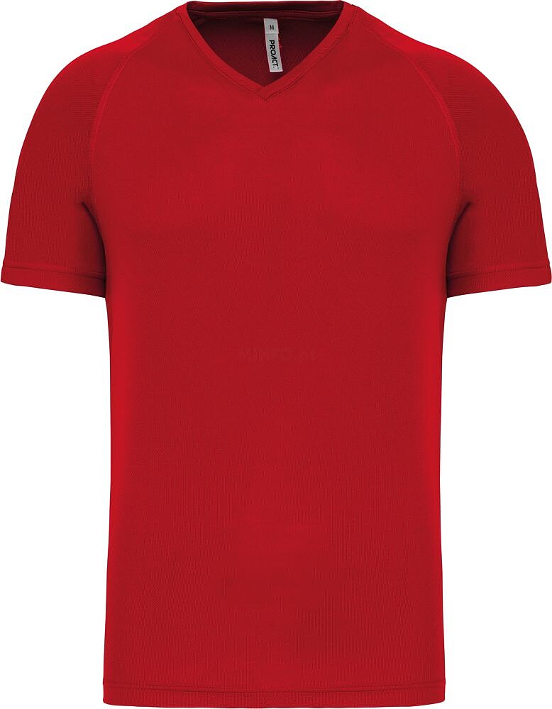 T-shirt de desporto de homem com decote V de manga curta PA476