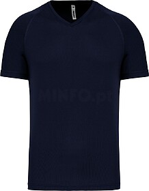 PA476 T-shirt de desporto de homem com decote V de manga cur...