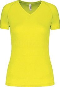 PA477CC T-shirt de desporto de senhora com decote V de manga...