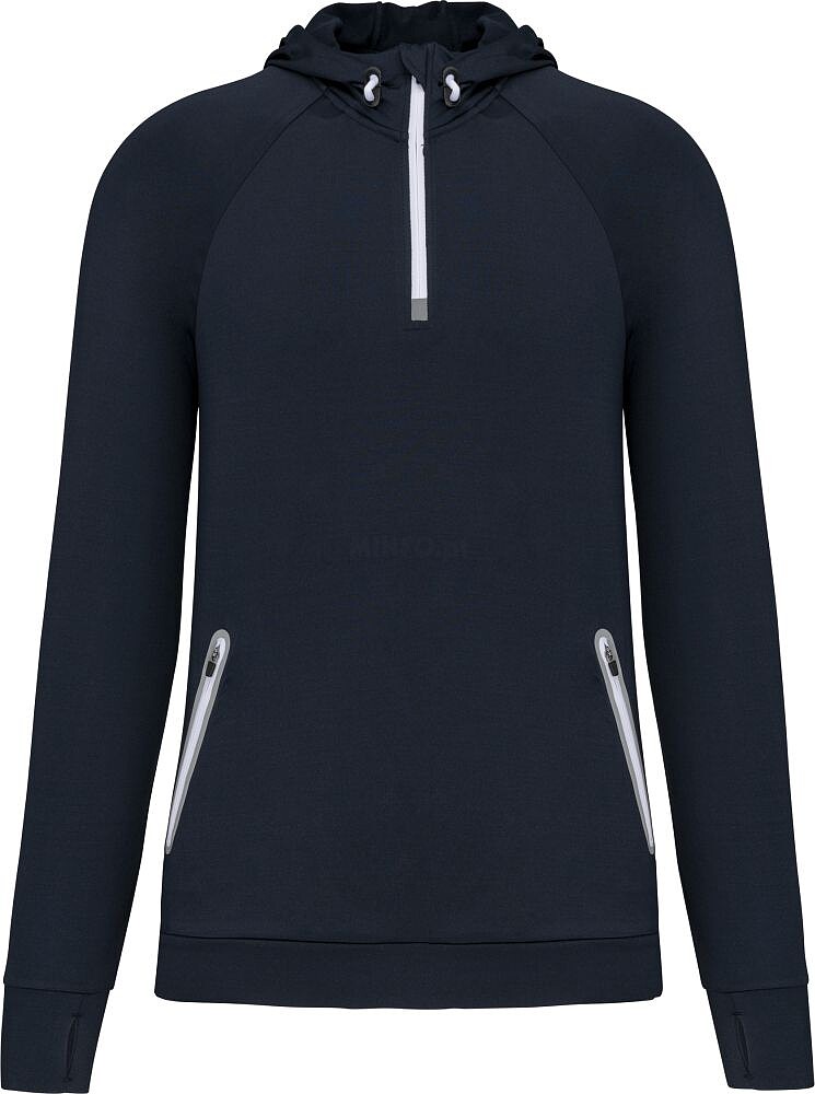 Sweatshirt de desporto 1/2 fecho com capuz unissexo PA360