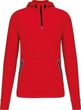 Sweatshirt de desporto 1/2 fecho com capuz unissexo PA360