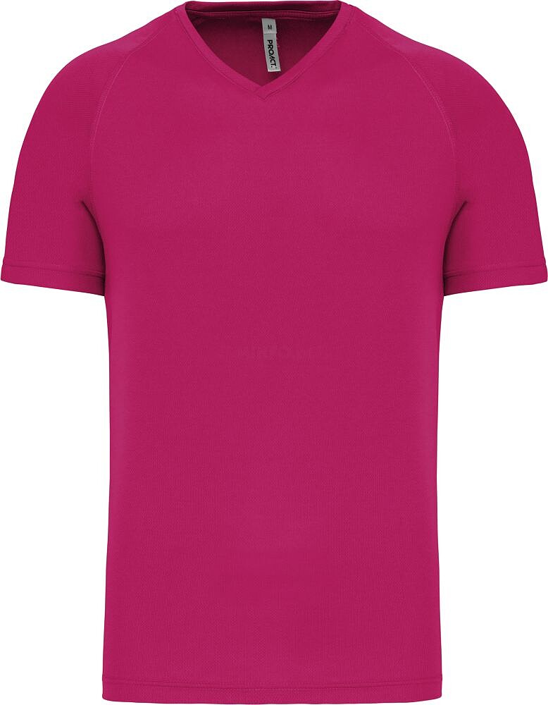 T-shirt de desporto de homem com decote V de manga curta PA476