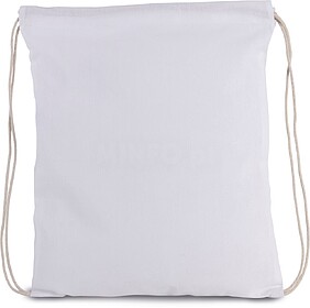 KI0147 Mochila pequena em algodão biológico com cordões t...