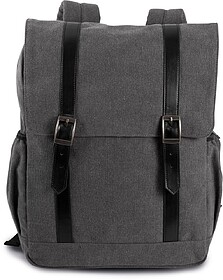KI0143 Mochila com pala tam: One Size cor: Washed Dark Grey ...