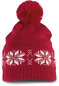 KP540 Gorro de Natal tricotado com padrão de estrelas tam: ...
