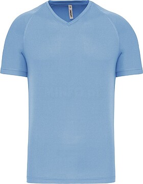 T-shirt de desporto de homem com decote V de manga curta PA476