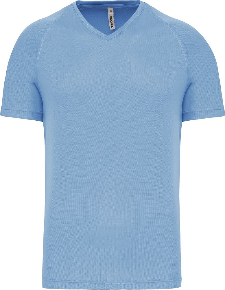 T-shirt de desporto de homem com decote V de manga curta PA476