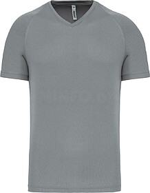 PA476 T-shirt de desporto de homem com decote V de manga cur...