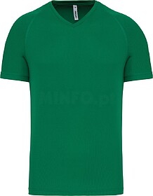 PA476 T-shirt de desporto de homem com decote V de manga cur...