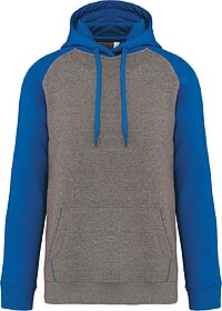 PA369 Sweatshirt com capuz bicolor de adulto tam: S cor: Gre...