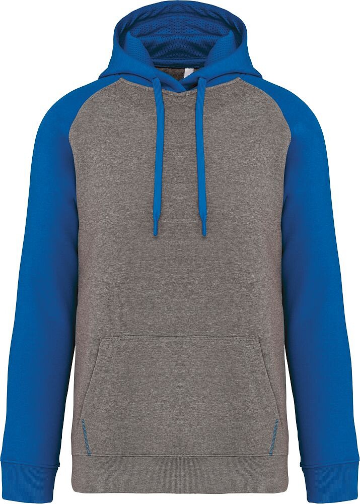 Sweatshirt com capuz bicolor de adulto PA369