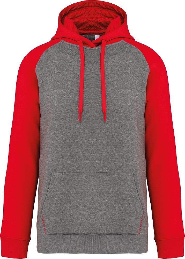 Sweatshirt com capuz bicolor de adulto PA369