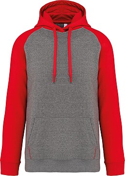 Sweatshirt com capuz bicolor de adulto PA369