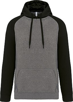 Sweatshirt com capuz bicolor de adulto PA369