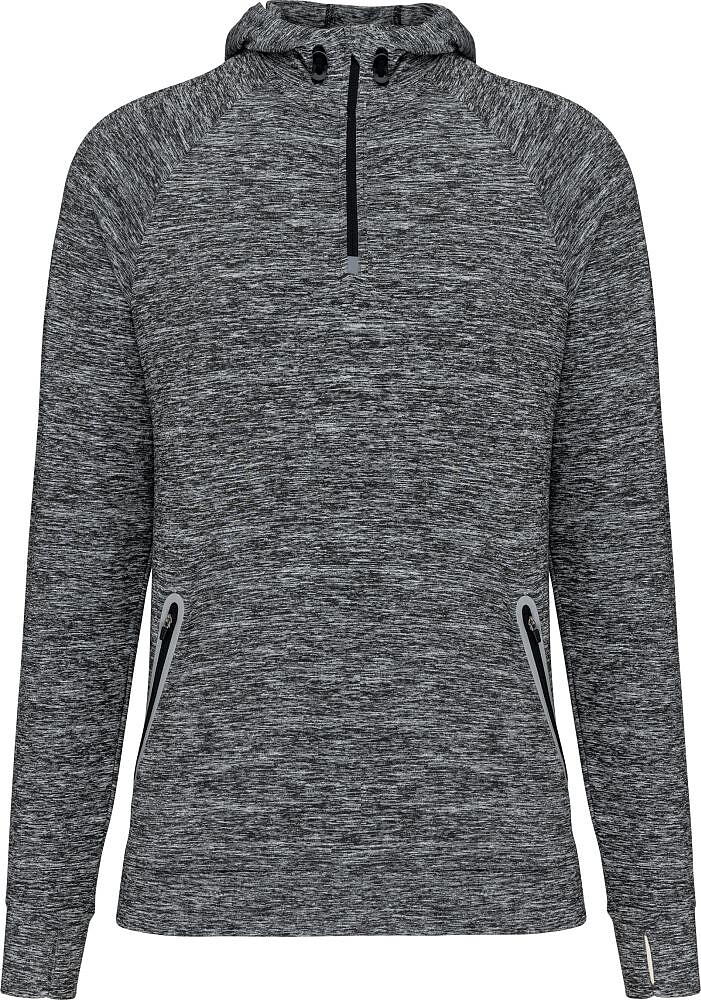 Sweatshirt de desporto 1/2 fecho com capuz unissexo PA360