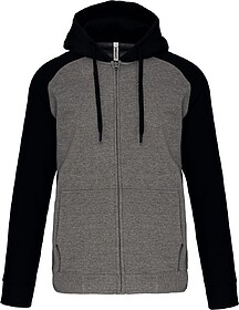 PA380 Casaco capuz bicolor unissexo tam: XXL cor: Grey Heath...