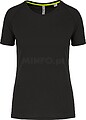 T-shirt de desporto de senhora de material reciclado com decote redondo tam: XXL cor: Black : PROACT® Tecido leve de secagem rápida para maior conforto durante o esforço. Rechte snit en raglanmouwen voor meer bewegingsvrijheid. Material que respeit PA4013