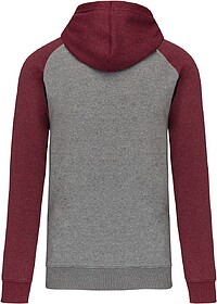 PA369 Sweatshirt com capuz bicolor de adulto tam: 3XL cor: G...