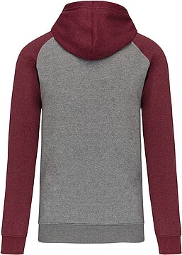 Sweatshirt com capuz bicolor de adulto PA369