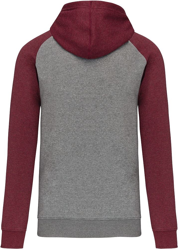 Sweatshirt com capuz bicolor de adulto PA369