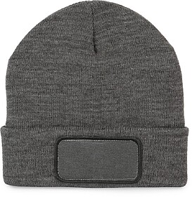KP895 Gorro com patch tam: One Size cor: Grey Heather : K-up