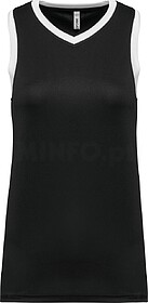 PA4051 T-shirt de basquetebol de senhora tam: M cor: Black/ ...