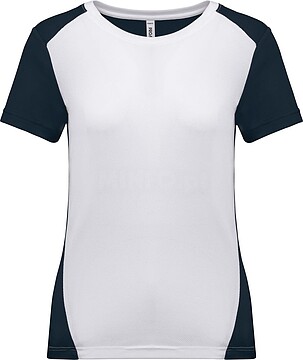T-shirt de desporto bicolor eco-responsável de senhora PA4015