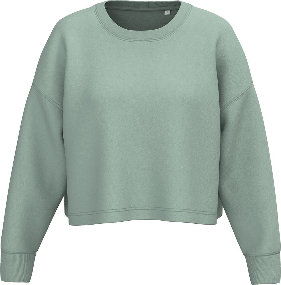 Sweatshirt “crop” com decote redondo de senhora PA395