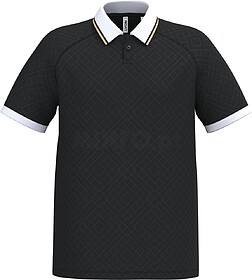 PA497 T-shirt lifestyle com colarinho tipo polo unissexo tam...