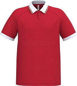 PA497 T-shirt lifestyle com colarinho tipo polo unissexo tam...