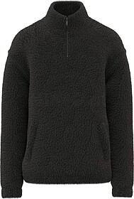 SP403 Sweatshirt 1/2 fecho com ombros descaídos em sherpa u...