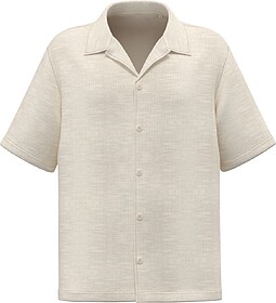 SP530 Camisa de manga curta texturada de homem tam: M cor: S...