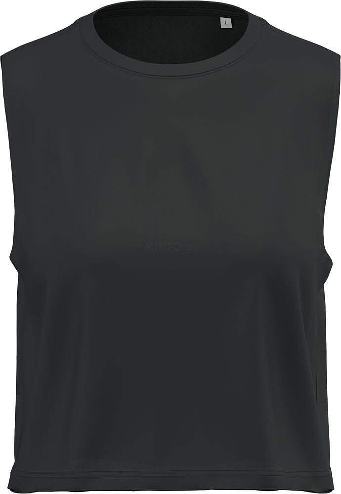 T-shirt crop sem mangas de senhora PA499