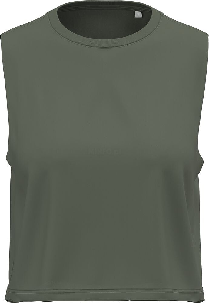 T-shirt crop sem mangas de senhora PA499