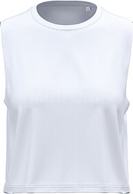 PA499 T-shirt crop sem mangas de senhora tam: XXL cor: White...
