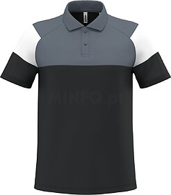 PA4032 Polo de treino unissexo tam: M cor: Black/ sporty gre...
