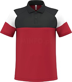 PA4032 Polo de treino unissexo tam: M cor: Sporty Red/ Black...