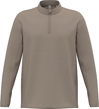 T-shirt outdoor 1/2 fecho de manga comprida unissexo PA4049